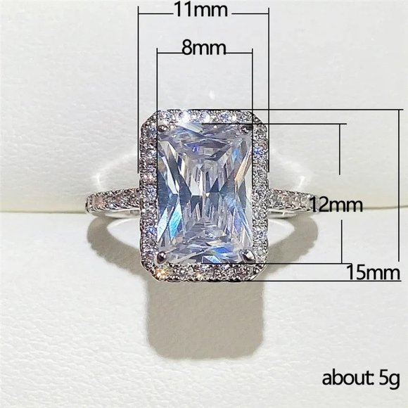 Stunning 3.50ctw Ladies White Gold Diamond Halo Ring - Picture 6 of 6